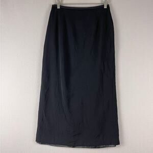 VTG Lauren Ralph Lauren Wool Skirt Womens 12 Black Preppy Classic USA Made